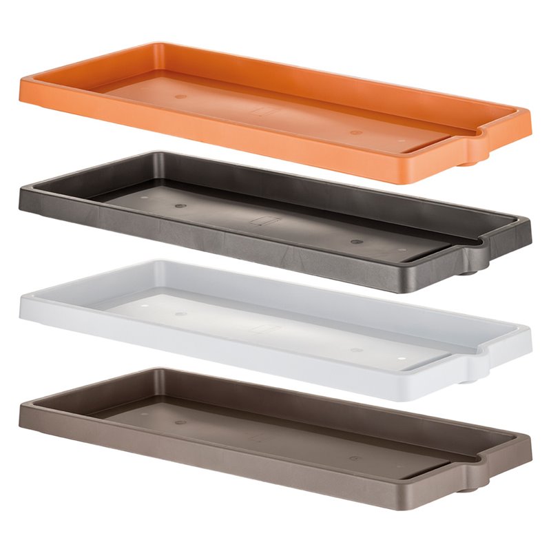 The HC Companies Piattino Per Fioriera Cappuccino 39,4 Cm: Sottovaso In Plastica Resistente E Leggero