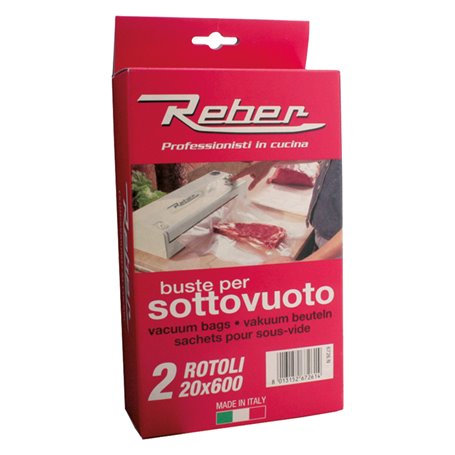 1PZ SACCHETTI A ROTOLI PER SOTTOVUOTO N. 2 rotoli cm 30 x 6 mt