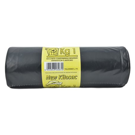 1PZ SACCHI POLIETILENE NETTEZZA URBANA 'PESANTI' 120 x 130 nero - rt.1 kg
