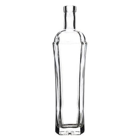42PZ BOTTIGLIA IN VETRO PER DISTILLATI 'EXAGON' 500 ml - colore bianco