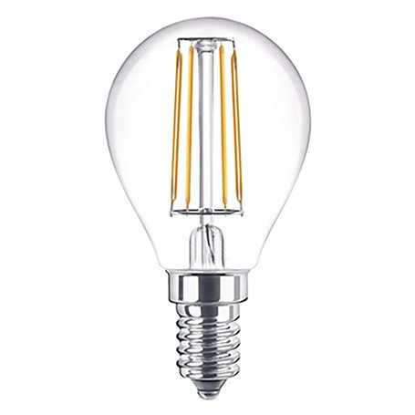 10PZ LAMPADA LED A FILAMENTO 'SFERA' CALDA 2700K 4W35W E27 - 470 lm