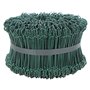 1PZ LEGACCI FILO FERRO PLASTIFICATO mm 140 - cf.1000 pz colore verde