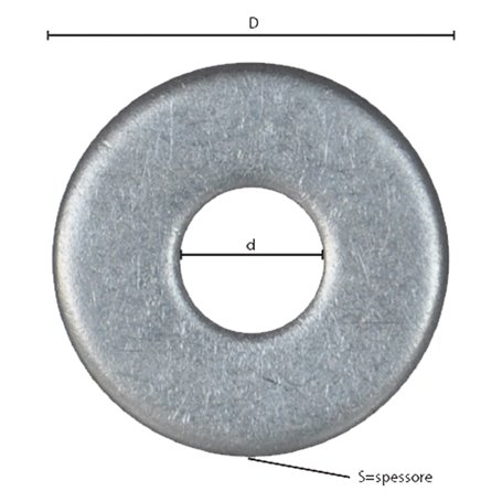RONDELLA GREMBIALINA INOX A2 M 15- 3,0 x 44 x 15 mm