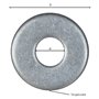 500PZ RONDELLA GREMBIALINA INOX A2 M 8 - 2,0 x 24 x 8,4 mm