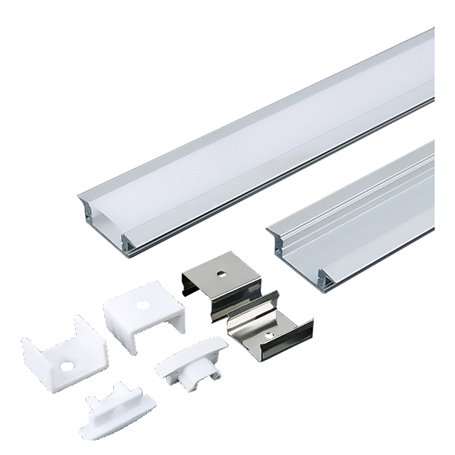 PROFILO CANALINA IN ALLUMINIO PER STRIP LED 3353 mm 15,8 x 15,8 -lar.max 10,5