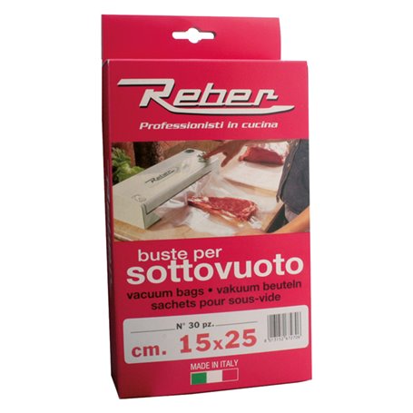 1PZ SACCHETTI PRETAGLIATI PER SOTTOVUOTO 15 x 40 cf.40 pz