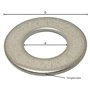 100PZ RONDELLA PIANA COMUNE M 24 - 4,3 x 44 x 25 mm