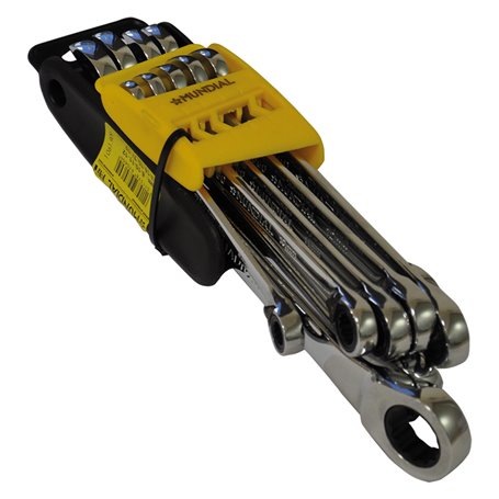 1PZ SERIE CHIAVI COMBINATE A CRICCHETTO 9 pezzi