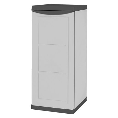 ARMADIO BASSO PORTA BOMBOLA 'COLONNA' cm 40 x 45 x h.91 - grigio/nero