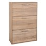 SCARPIERA 3 RIBALTE DOPPIE LINEA 'KAVALA' cm. 25 x 65 x h.99,6 - rovere