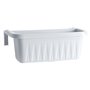 BALCONETTA RETTANGOLARE 'RONDINE' cm 50x20xh.18,5 - lt.11 bianco