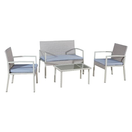 1PZ SET GIARDINO IN POLYRATTAN 'EURIALO' EURIALO - colore grigio