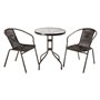 1PZ SET GIARDINO IN POLYRATTAN 'ACHILLE' colore marrone/antracite