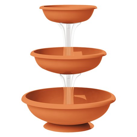 1PZ CIOTOLA PER FIORI 'FONTANA' Ã˜ cm 30/40/50 - terracotta