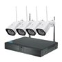 1PZ KIT VIDEOSORVEGLIANZA WIRELESS 1 NVR + 4 telecamere