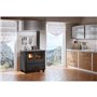 CUCINA A LEGNA 'FAMILY 4,5' Colore nero antracite