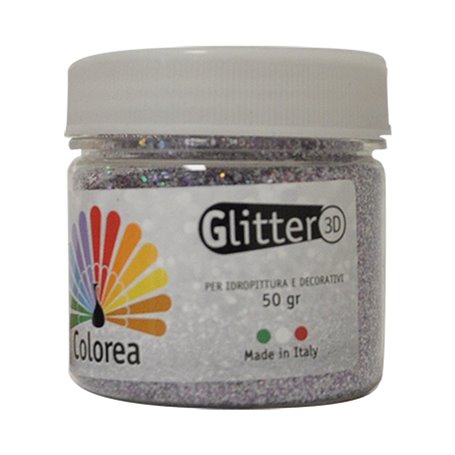 12PZ GLITTER PRISMATICI IN POLVERE gr.50 - colore viola