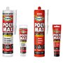 12PZ ADESIVO SIGILLANTE UNIVERSALE 'POLY MAX' HTE gr. 115 - cristal (clip strip)