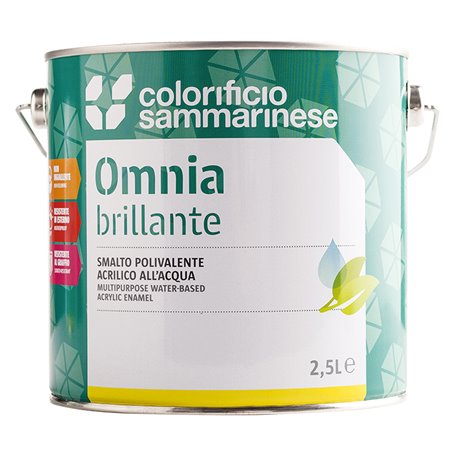 6PZ SMALTO ALL'ACQUA 'OMNIA' Lt. 0,750 Bianco brillante