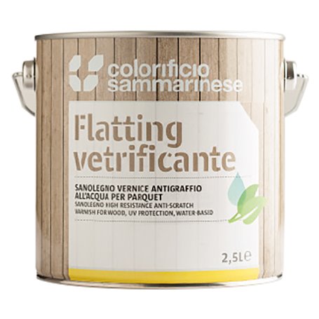 6PZ FLATTING ALL'ACQUA 'SANOLEGNO' Lt. 0,750 - trasparente lucida