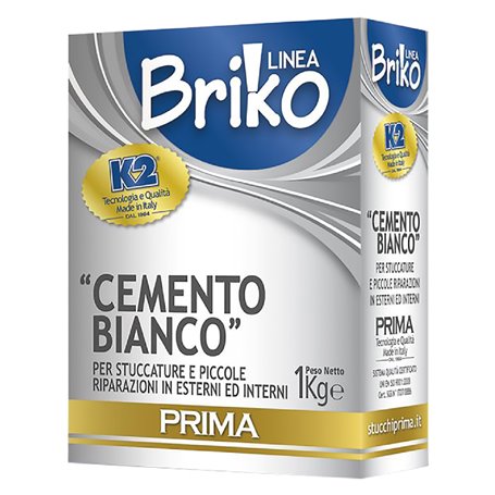 4PZ CEMENTO BIANCO IN POLVERE 'BRIKO K2' Kg. 4 - sacchetta