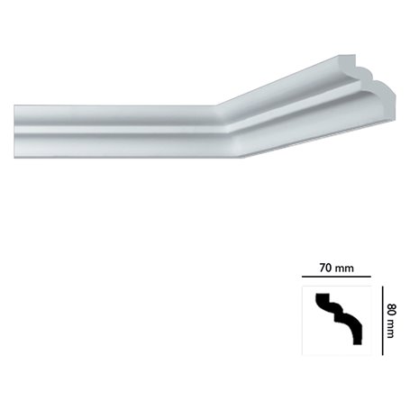 50PZ CORNICE DECORATIVA PER SOFFITTO mod. I785 - mm. 70x80