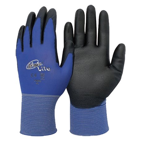 12COPPIE GUANTI NYLON / POLIURETANO 'NINJA LITE' Tg.10