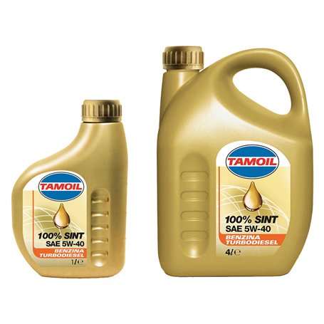 12PZ OLIO MOTORE PER AUTOVETTURE 'TAMOIL 100% SINT' 5W40 - lt. 1