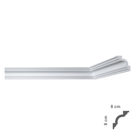 50PZ CORNICE DECORATIVA PER SOFFITTO mod. I780 - mm. 80x80