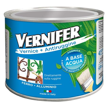 VERNICE ANTIRUGGINE BASE ACQUA 'VERNIFER' Ml. 500 - verde bosco brill.(4606)