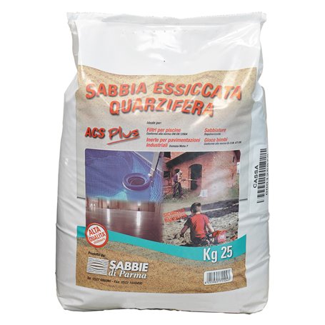 1PZ SABBIA QUARZIFERA ESSICCATA kg 25 c.a.