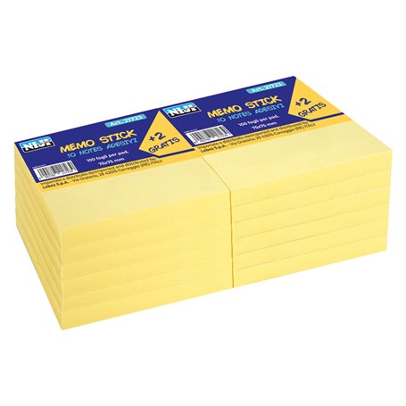 1PZ MEMO STICK ADESIVI mm 75 x 75 - gialli