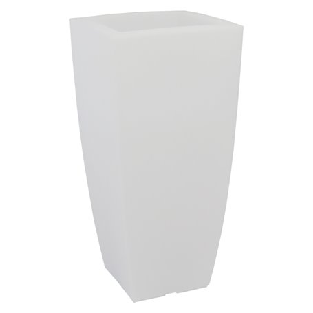 VASO QUADRO 'STILO LAMP' cm 33 x 33 x h 70 lt15 ghia/luc.bia