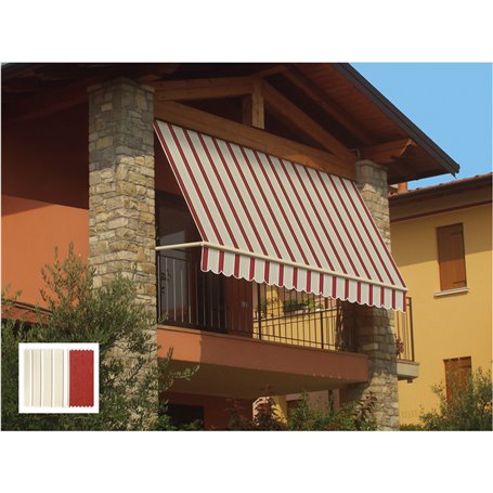 TENDA DA SOLE A CADUTA cm.250 x H.250 - bordeaux/crema codice 8048650