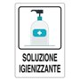 10PZ TARGA ADESIVA 20X30 SOLUZIONE IGIENIZZANTE