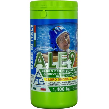 CLORO 9 FUNZIONI X PISCINA PASTIGLIA GR.200 KG.1,4 ALE9