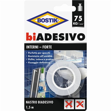 6PZ BOSTIK NASTRO BIADESIVO INTERNI M.1,5X19MM