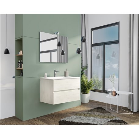 MOBILE BAGNO NEW SPLASH CM.80 ROVERE BIANCO