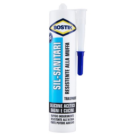 24PZ BOSTIK SILICONE SANITARI TRASPARENTE 280ML