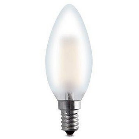 10PZ LED CANDELA 4WE14 -LUMEN470-2700K FIL/SATINATO