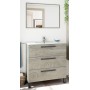 KIT MOBILE BAGNO 3CASSETTI CM.80 + SPECCHIO ROVERE ALASKA