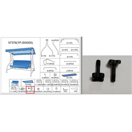 1PZ DONDOLO IN ACCIAIO ROMANTIC-(Mx2PCS)