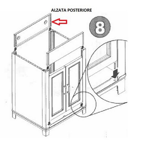 KIT LAVATOIO RESINA BIANCO-(ALZATA POSTERIORE)