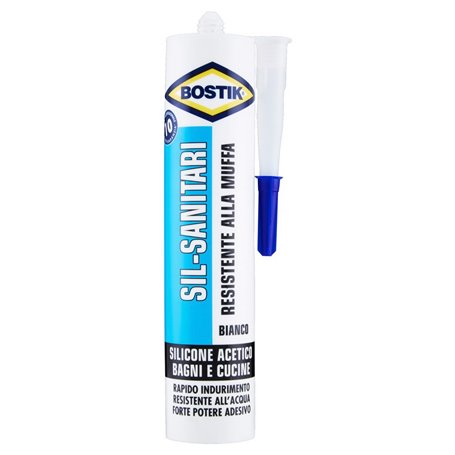 24PZ BOSTIK SILICONE SANITARI BIANCO 280 ML.