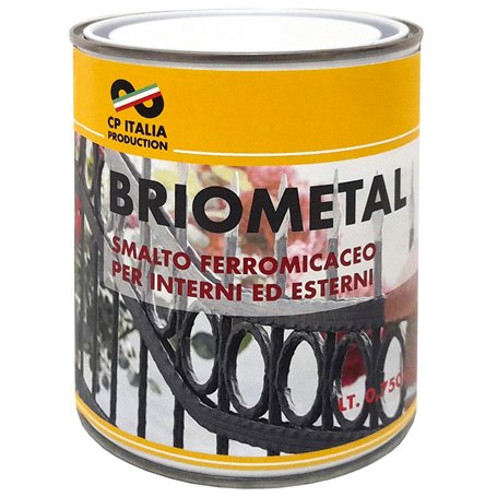 6PZ SMALTO MICACEO GROSSO BRIOMETAL GRIGIO SCURO 710 LITRI.0,750