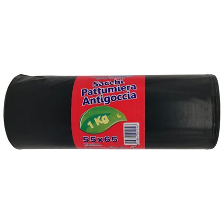 20PZ SACCHI NETTEZZA URBANA IN ROTOLO 55X70 NERO (GR 800 CA)