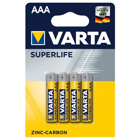 12PZ VARTA SUPERLIFE ZINCO MINI/STILO BLISTER 4PZ