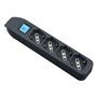 MULTIPRESA 4PRESE BIPASSO/SCHUKO+INTERRUTTORE SENZA CAVO NERA FIGURA 9