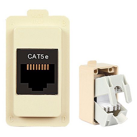 10PZ TONDO ART. ECL2583 PRESA TELEFONICA RJ45 CAT5