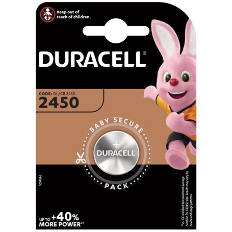 10PZ DURACELL BATTERIA A BOTTONE CR2450 BLISTER 1PZ.